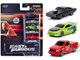 Fast & Furious 3 piece Set Nano Hollywood Rides Diecast Model Cars Jada 31123