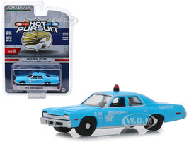 1974 Dodge Monaco Montreal Canada Police Light Blue Hot Pursuit Series 32 1/64 Diecast Model Car Greenlight 42890 A