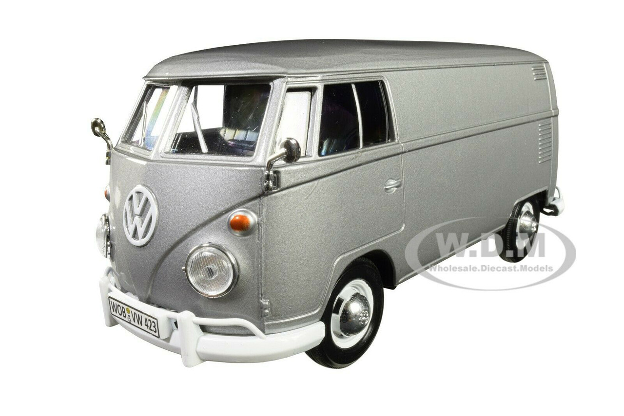 Volkswagen Type 2 T1 Delivery Van Metallic Gray 1 24 Diecast Model Motormax