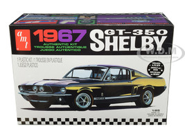 Skill 2 Model Kit 1967 Ford Mustang Shelby GT350 Black 1/25 Scale Model AMT AMT834 M