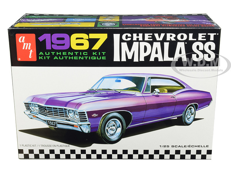 Skill 2 Model Kit 1967 Chevrolet Impala SS 1/25 Scale Model AMT AMT981 M