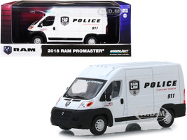 2018 RAM ProMaster 2500 Cargo High Roof Van White Police Transport Vehicle 1/43 Diecast Model Car Greenlight 86168