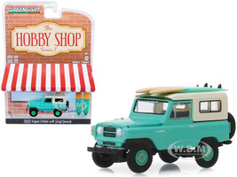 1969 Nissan Patrol Green Two Surf Boards The Hobby Shop Series 7 1/64 Diecast Model Car Greenlight 97070 C