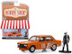 1970 Datsun 510 4-Door Sedan #15 Orange Race Car Driver Figurine The Hobby Shop Series 7 1/64 Diecast Model Car Greenlight 97070 D