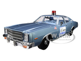 1977 Plymouth Fury Blue Detroit Police Beverly Hills Cop 1984 Movie 1/18 Diecast Model Car Greenlight 19069
