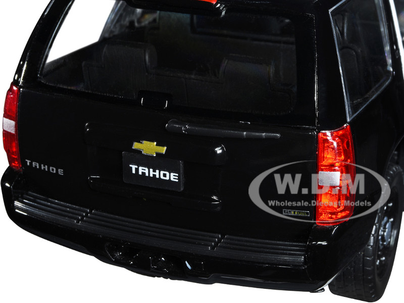 2008 Chevrolet Tahoe Unmarked Police Car Black White 1/24 Diecast