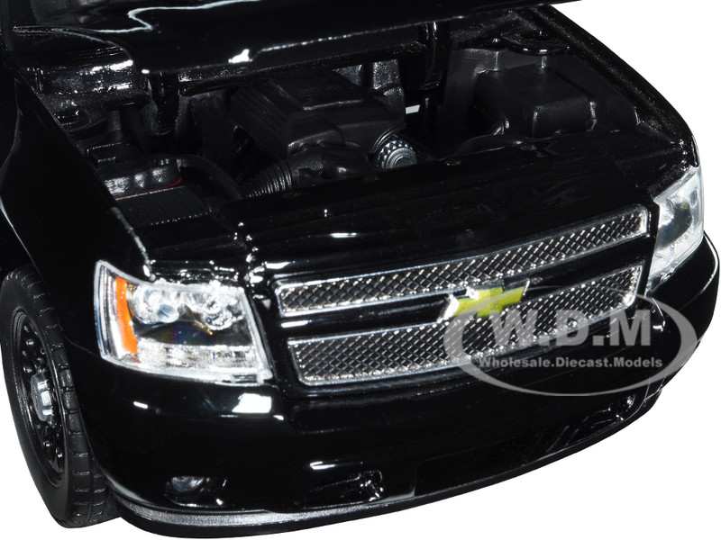 2008 Chevrolet Tahoe Unmarked Police Car Black White 1/24 Diecast