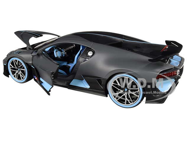 1/18 Bburago Bugatti Divo Diecast Open and Close Car Model Matt Grey Blue for sale online