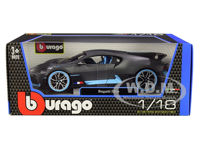 Bugatti Divo Matt Gray - Blue 1/18 New