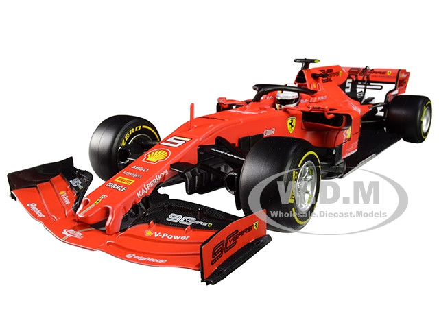 Bburago 1:43 F1 2019 Ferrari Team SF90 #5 Sebastian Vettel Diecast Car Model NEW 
