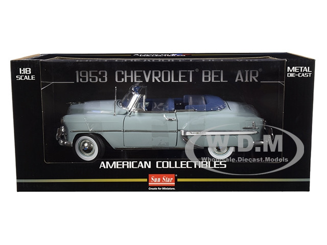 Vintage 1953 Chevrolet Bel Air 1/18 scale Blue Diecast Car