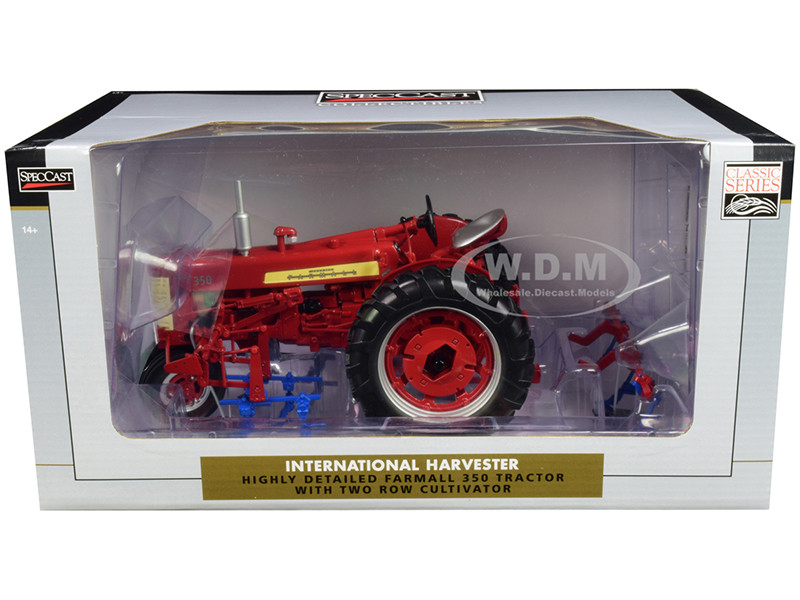 IH Farmall 350 With Two Row Cultivators 1/16 Diecast Model by SpecCast ZJD1852 for sale online
