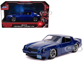 Billy's Chevrolet Camaro Z28 Metallic Dark Blue Stranger Things 2016 TV Series Hollywood Rides 1/32 Diecast Model Car Jada 31113