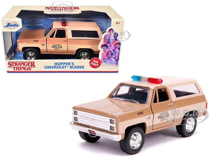 Hopper's Chevrolet Blazer Hawkins Police Dept Stranger Things 2016 TV Series Hollywood Rides 1/32 Diecast Model Car Jada 31114