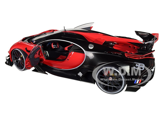 Bugatti Vision Gran Turismo 16 Italian Red Black Carbon 1 18 Model Car Autoart 709