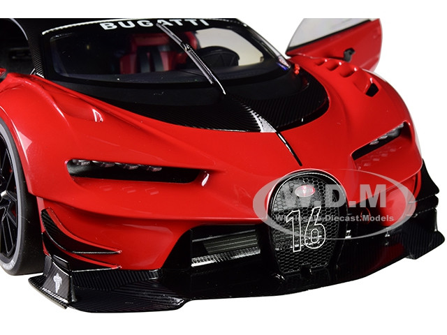Bugatti Vision Gran Turismo 16 Italian Red Black Carbon 1 18 Model Car Autoart 709