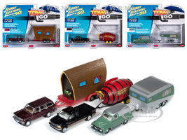 Tow & Go Series 2 Set B of 3 Cars Johnny Lightning 50 Years 1/64 Diecast Model Cars Johnny Lightning JLTG002 B