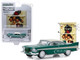 1957 Plymouth Belvedere Wreath Accessory Green Cream Top Norman Rockwell Series 2 1/64 Diecast Model Car Greenlight 54020 D