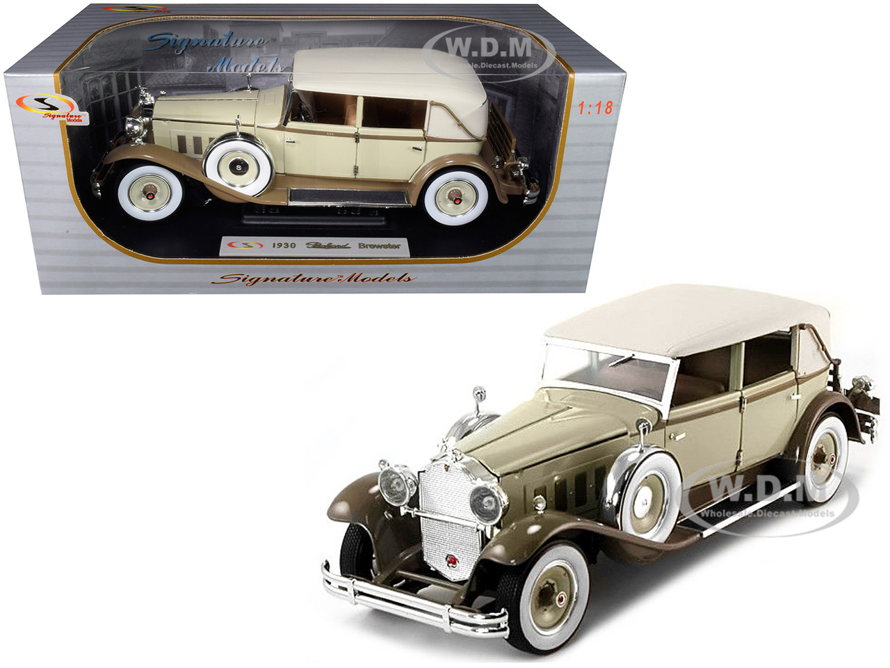 1930 Packard Brewster Tan Coffee Brown 1/18 Diecast Model Car 