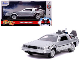 DeLorean Brushed Metal Time Machine with Lights Flying