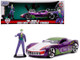 2009 Chevrolet Corvette Stingray Joker Diecast Figure DC Comics Series 1/24 Diecast Model Car Jada 31199