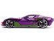 2009 Chevrolet Corvette Stingray Joker Diecast Figure DC Comics Series 1/24 Diecast Model Car Jada 31199