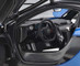 McLaren P1 Azure Blue Metallic Dark Blue Carbon Fiber 1/18 Model Car Autoart 76061