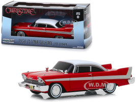 1958 Plymouth Fury Red Evil Version Blacked Out Windows Christine 1983 Movie 1/43 Diecast Model Car Greenlight 86575