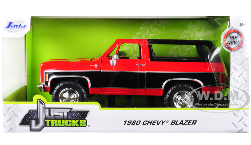 1980 Chevrolet Blazer K5 Red Black Just Trucks 1/24 Diecast Model Car Jada 31593