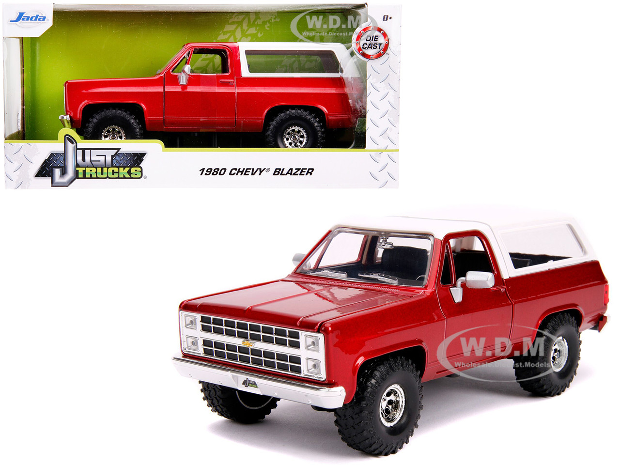 1980 Chevrolet Blazer K5 Off Road Metallic Red And White Just Trucks 1 24 Diecast Model Car By Jada