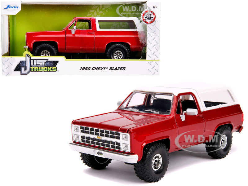 1980 Chevrolet Blazer K5 Off Road Metallic Red White Just Trucks 1/24 Diecast Model Car Jada 31594