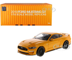 2019 Ford Mustang GT 5.0 Coupe Orange Fury Metallic 1/18 Diecast Model Car Diecast Masters 61001