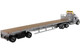 International HX520 Tandem Tractor Light Gray with 53' Flat Bed Trailer Transport Series 1/50 Diecast Model Diecast Masters 71041
