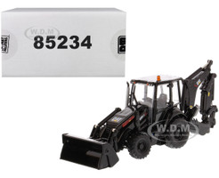 CAT Caterpillar 420F2 IT Backhoe Loader Special Black Paint Finish Work Tools Two Figurines 30th Anniversary Edition High Line Series 1/50 Diecast Model Diecast Masters 85234