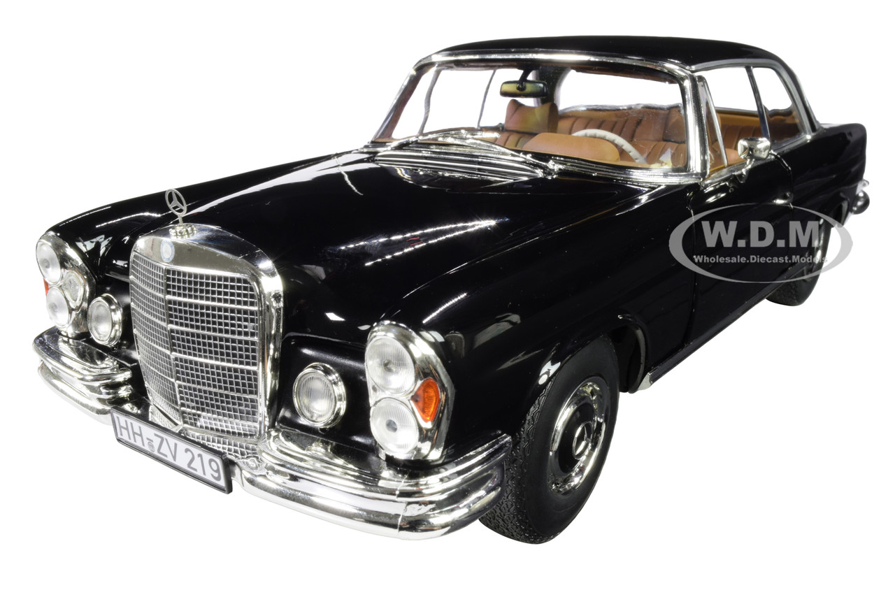 1969 Mercedes Benz 280 Se Coupe Black 1 18 Diecast Model Car