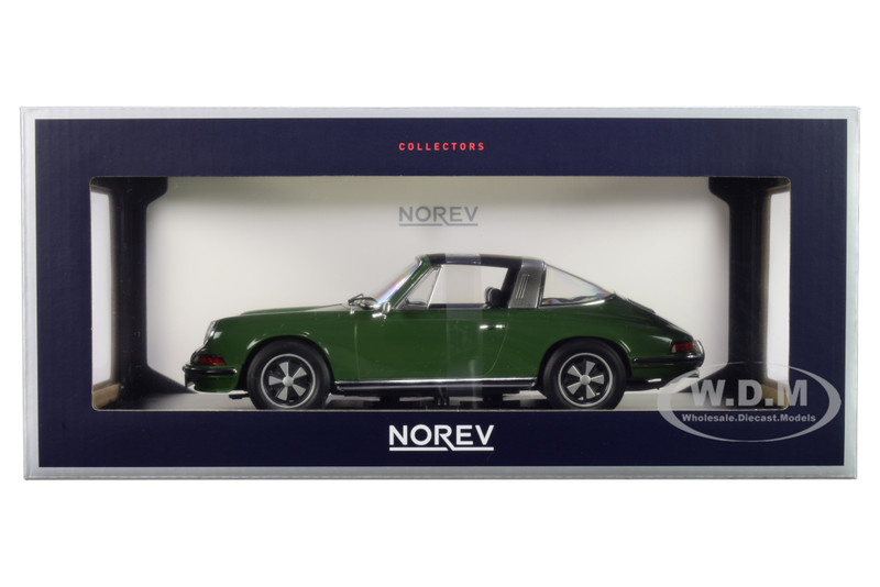 1973 Porsche 911 S Targa Green Black Top 1 18 Diecast Model Car Norev 187632