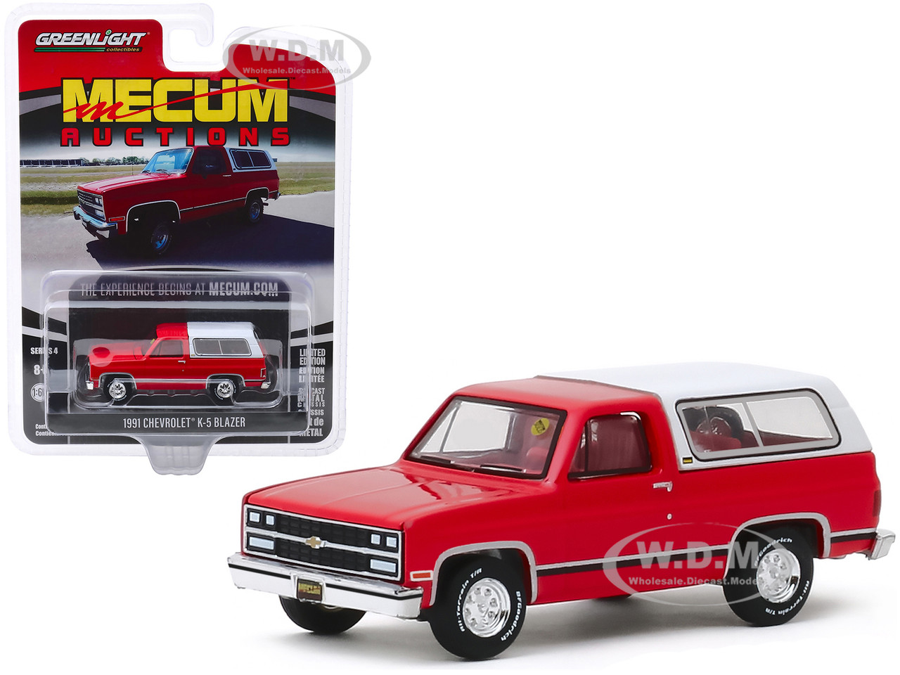 1991 Chevrolet K 5 Blazer Red And White With Red Interior Houston 2019 Mecum Auctions Collector Cars Series 4 1 64 Diecast Model Car By Greenlight
