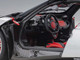 Pagani Huayra BC Grigio Mercurio Silver Gray Carbon Fiber Red Interior 1/18 Model Car Autoart 78278