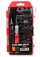 16 Piece Hobby Knife Set Skill 3 for Model Kits AMT SCM046
