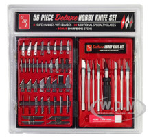 56 Piece Deluxe Hobby Knife Set Skill 3 for Model Kits AMT SCM047