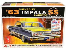Skill 2 Model Kit 1963 Chevrolet Impala SS Hardtop 4 in 1 Kit 1/25 Scale Model AMT AMT1149 M