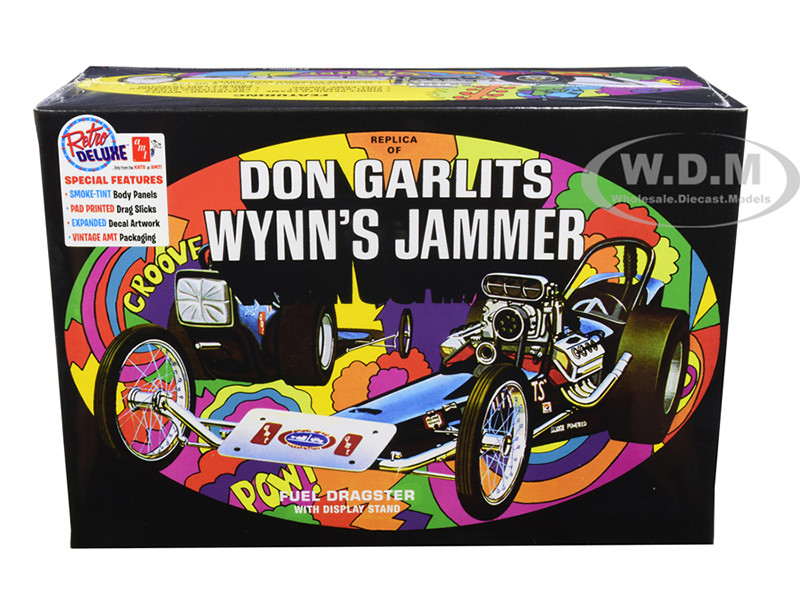 Skill 2 Model Kit Don Garlits Wynn's Jammer Dragster Display Stand 1/25 Scale Model AMT AMT1163