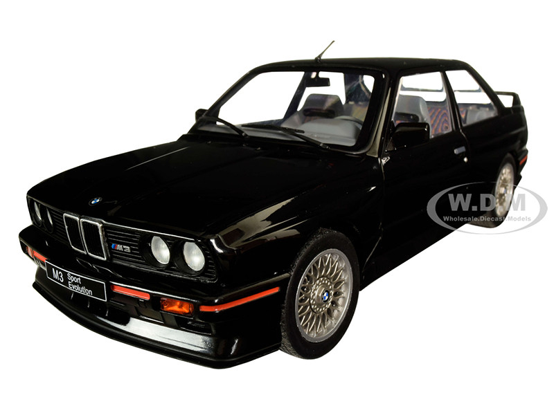 1990 BMW E30 Sport Evo Black 1/18 Diecast Model Car Solido S1801501