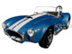 1965 Shelby Cobra A/C 427 MKII Blue Metallic White Stripes 1/18 Diecast Model Car Solido S1850017