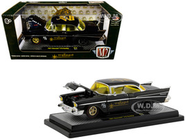 1957 Chevrolet 210 Hardtop Weiand Black Limited Edition 5880 pieces Worldwide 1/24 Diecast Model Car M2 Machines 40300-73 A