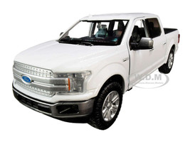 2019 Ford F-150 Lariat Crew Cab Pickup Truck White 1/24 1/27 Diecast Model Car Motormax 79363