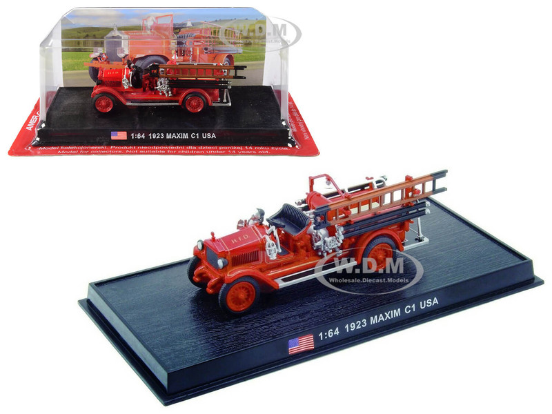 1923 Maxim C1 Fire Engine Houston Fire Department HFD Houston Texas 1/64 Diecast Model Amercom ACSF58