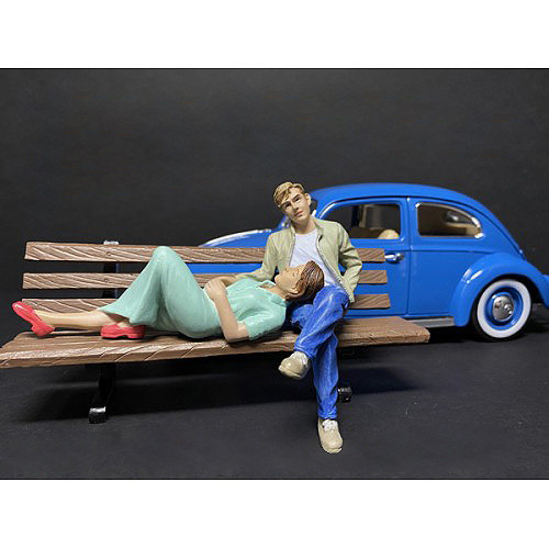 Sitting Lovers 2 piece Figurine Set for 1/24 Scale Models by American  Diorama