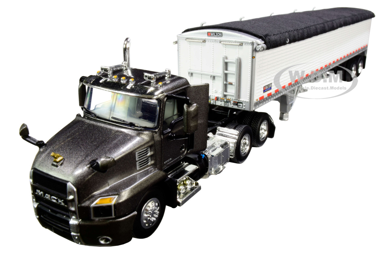 Mack Anthem Day Cab Tractor Truck Graphite Gray 1/64 Diecast Model by First Gear
