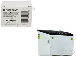 Refuse Trash Bin White 1/34 Diecast Model First Gear 90-0581